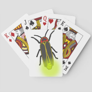 lightning bug lit playing cards