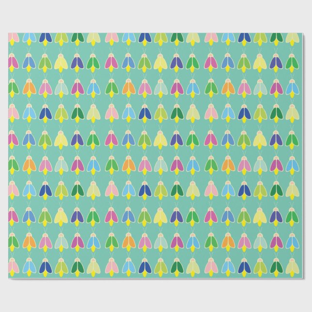 Lightning bug wrapping paper (Flat)