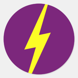 lightning classic round sticker