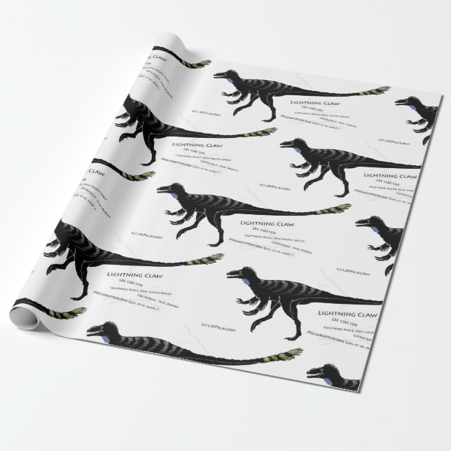 Lightning Claw Wrapping Paper (Unrolled)