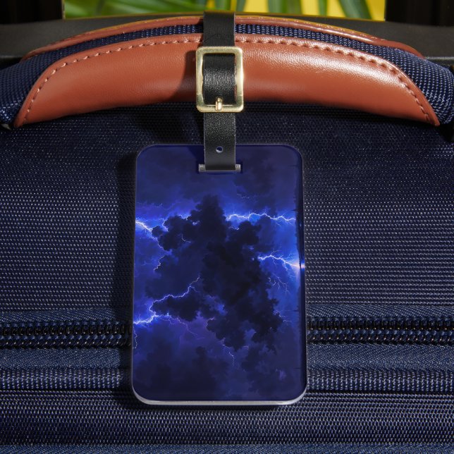 Lightning Cloud Luggage Tag (Front Insitu 2)