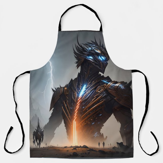 Lightning Cyborg Warrior Apron (Front)