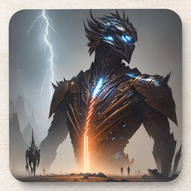 Lightning Cyborg Warrior Coaster (Front)