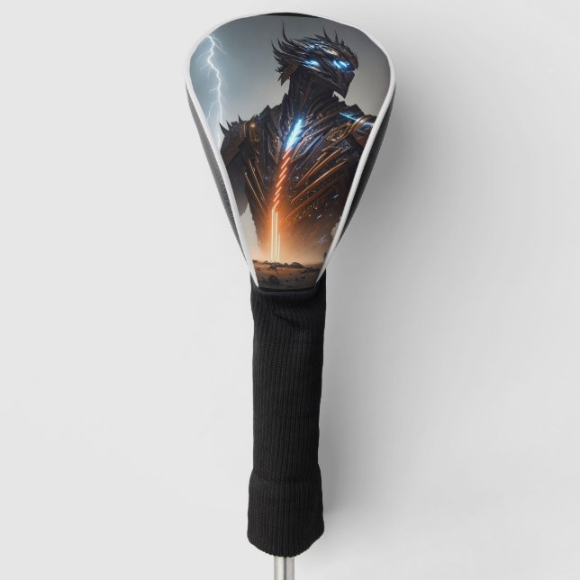 Lightning Cyborg Warrior Golf Head Cover (Front)