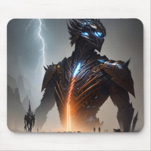 Lightning Cyborg Warrior Mouse Mat