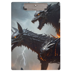 Lightning Cyborg Wolves Clipboard