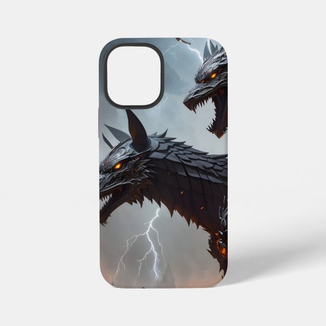 Lightning Cyborg Wolves iPhone Case (Back)