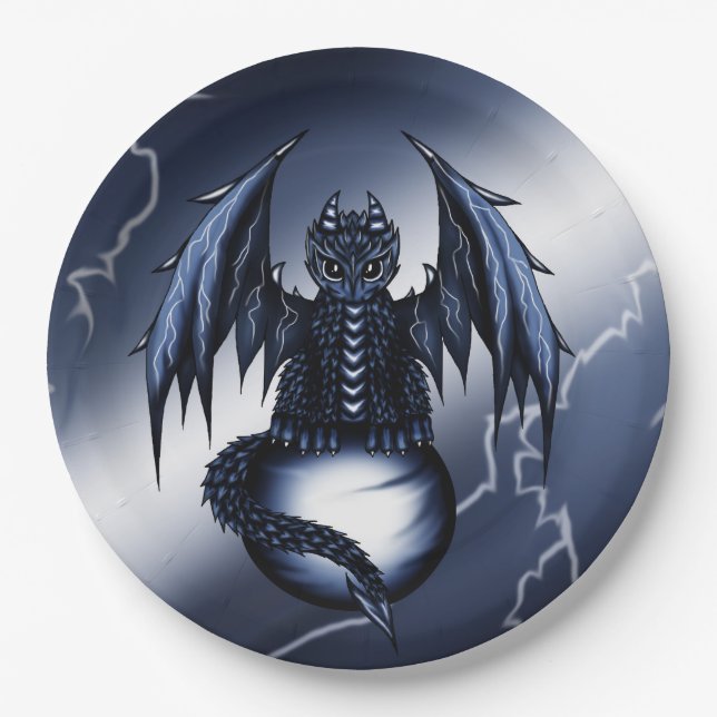 Lightning Dragon Paper Plate (Front)