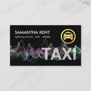 Lightning Fast Taxi Driver Service Business Card
