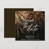 Lightning Fire Save The Date Wedding