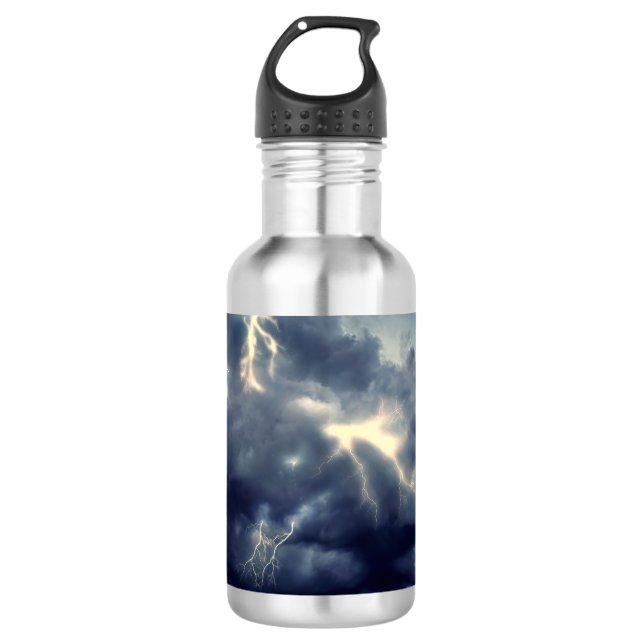 Lightning Flashes During Thunderstorm 532 Ml Water Bottle (Front)
