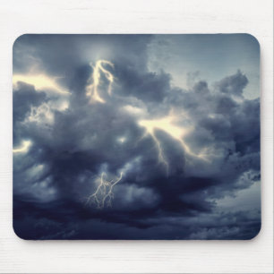 Lightning Flashes During Thunderstorm Mouse Mat