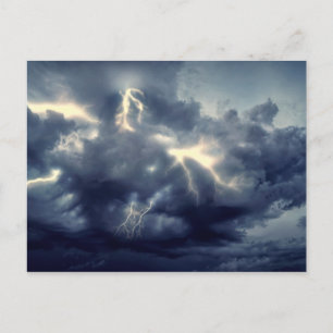 Lightning Flashes During Thunderstorm Postcard