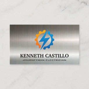 Lightning Gear Logo   Electrician  Business Card