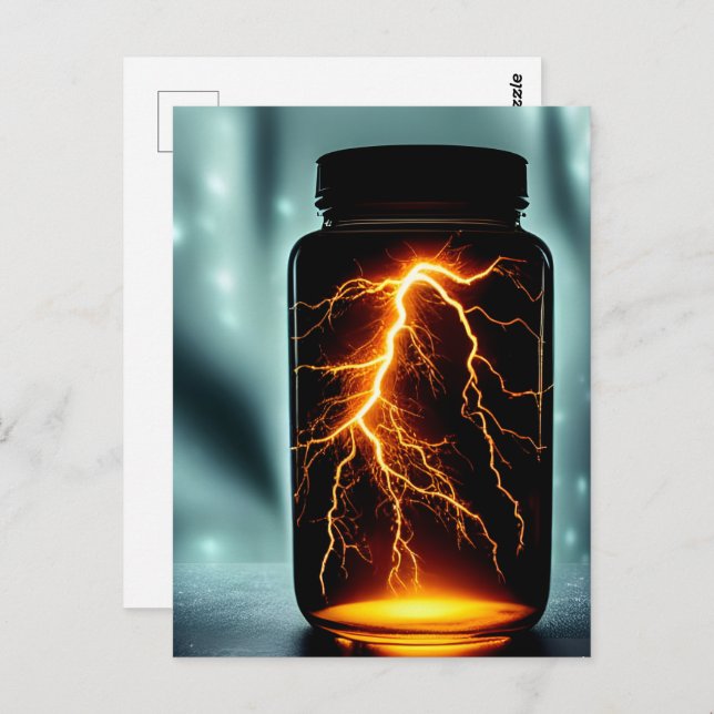 Lightning In A Bottle Digital Art   Postcard (Front/Back)