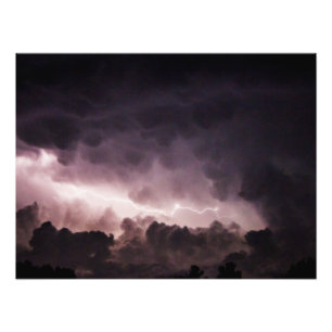 Lightning in the Clouds 24" x 18" Photo Print