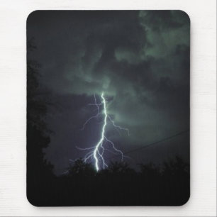Lightning in the clouds mouse mat