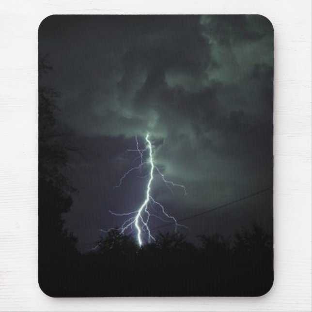 Lightning in the clouds mouse mat (Front)