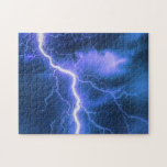 Lightning Jigsaw Puzzle<br><div class="desc">Please visit my store for more interesting design and more colour choice =>  zazzle.com/colorfulworld*</div>