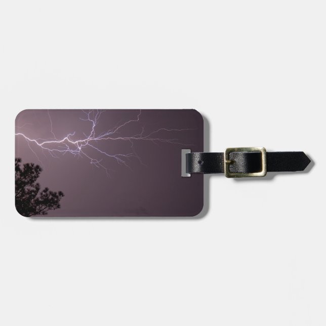 Lightning & Longleaf Pine Luggage Tag (Front Horizontal)