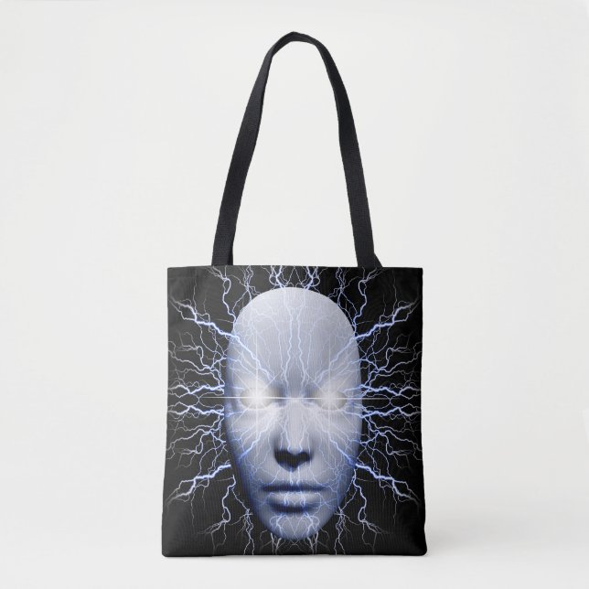 Lightning mask tote bag (Front)