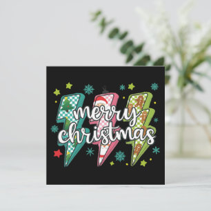 Lightning Merry Christmas Preppy Coquette Xmas Holiday Card