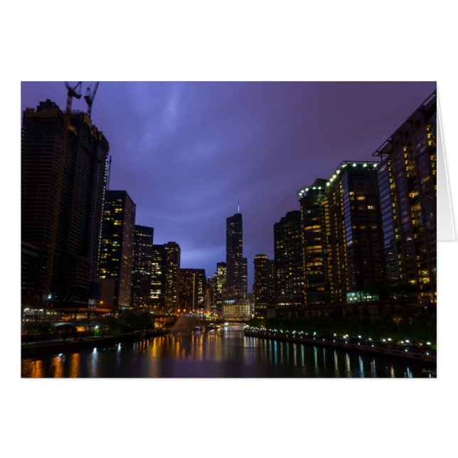 Lightning Over Chicago River (Front Horizontal)