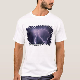 Lightning over Salt Lake Valley, Utah. T-Shirt
