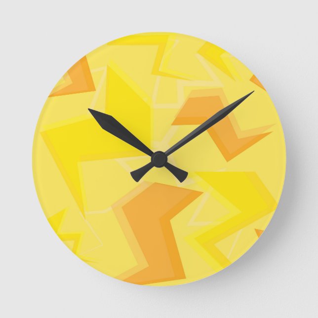 Lightning Pattern Round Clock (Front)