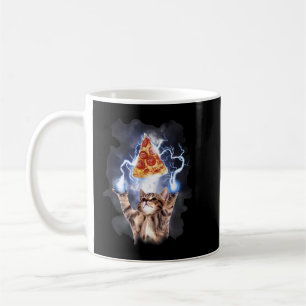 Lightning Pizza Cat Coffee Mug