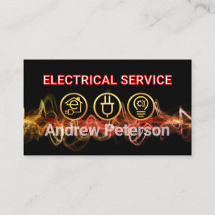 Lightning Powers Up Your Name Business Card