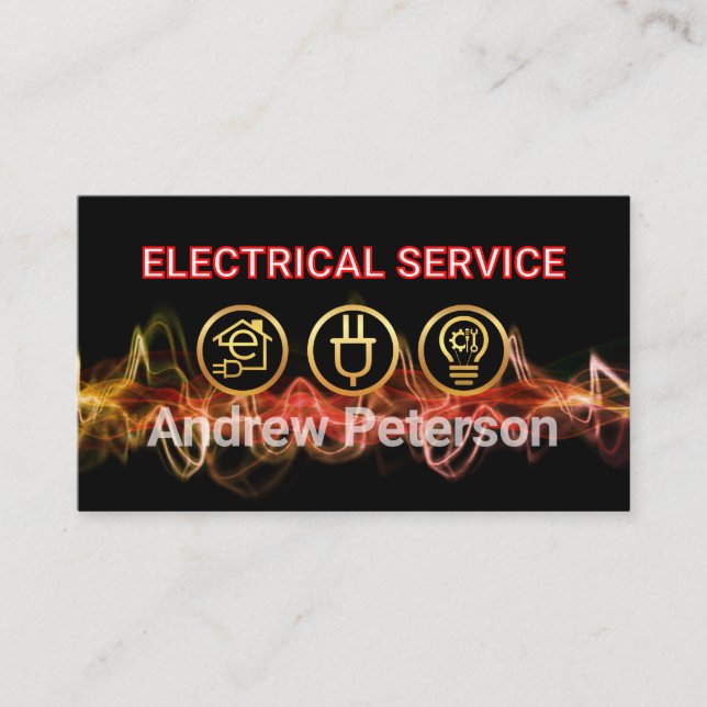 Lightning Powers Up Your Name Business Card (Front)