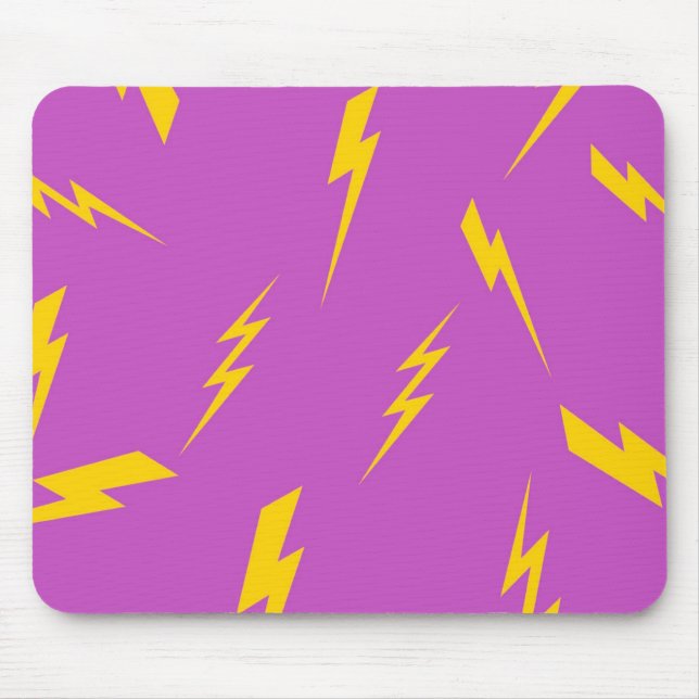Lightning Purple Background Y2K Pattern Mouse Mat (Front)