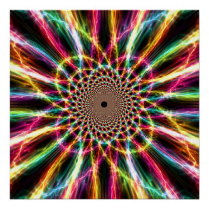 Lightning Rainbow Perfect Poster