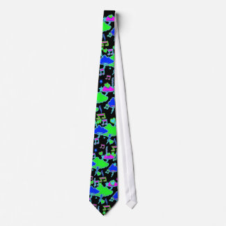 Lightning Stars Hearts Music Tie