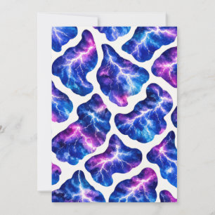 Lightning Storm Galaxy Pattern Invitation