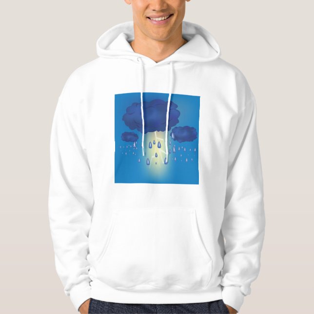 Lightning Storm Mens Hoodie (Front)