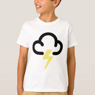 Lightning storm: retro weather forecast symbol T-Shirt