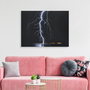 Lightning Stretched Canvas Print