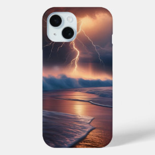 Lightning Strike Beach Two iPhone 15 Case
