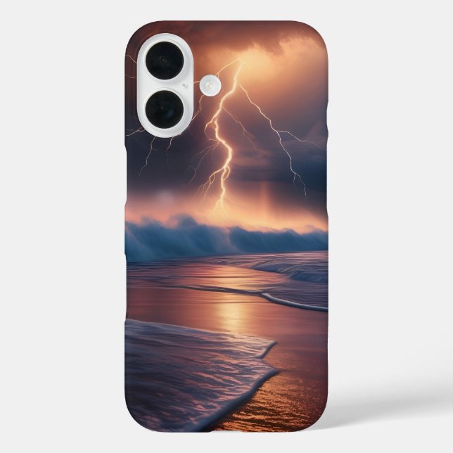 Lightning Strike Beach Two Case-Mate iPhone Case (Back)