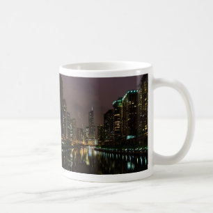 Lightning Strike Over Chicago River Coffee Mug