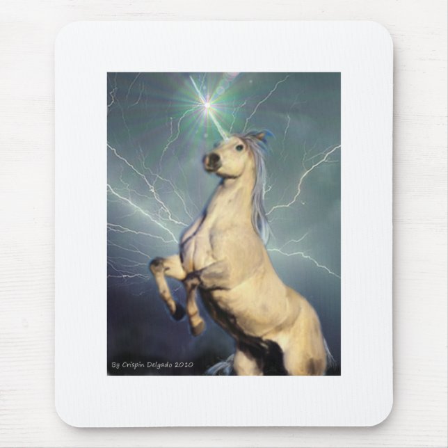 Lightning Strike Unicorn Mouse Mat (Front)