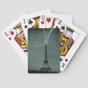 Lightning Striking the Eiffel Tower Playing Cards