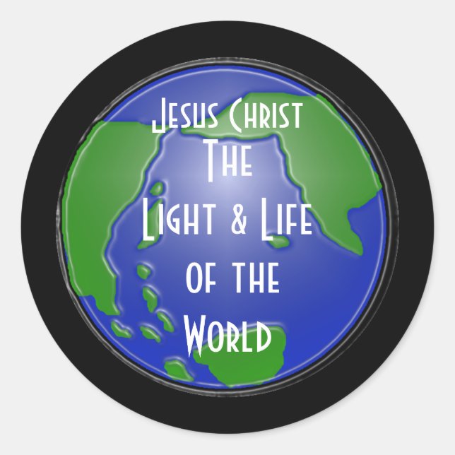 lightoftheworld, Jesus Christ, TheLight & Life ... Classic Round Sticker (Front)