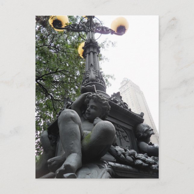 LightPost at Central Park New York City Postcard (Front)