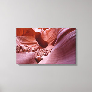 Lights and rocks in the canyon canvas print