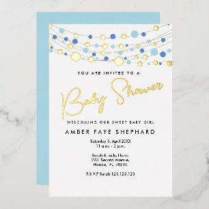 Lights Baby Shower Invitation - Yellow & Green