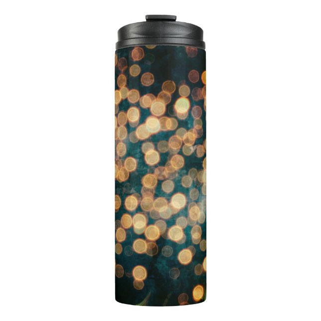lights backgroundabstract, background, black, blur thermal tumbler (Front)