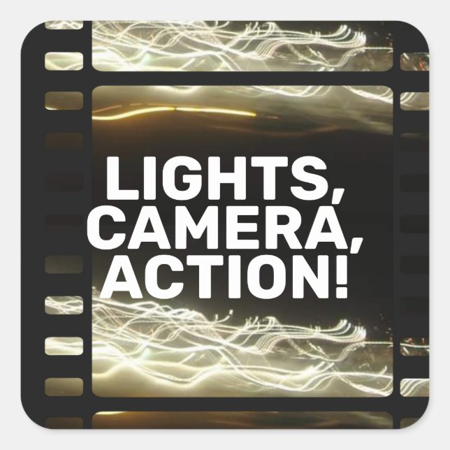 LIGHTS, CAMERA, ACTION! Classic Round Sticker (Front)